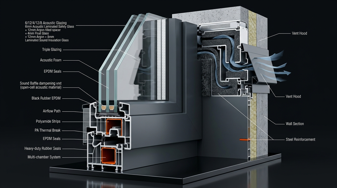 LAMBDA WS 090 SILENTAIR Soundproof Window System